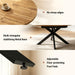 43"-59" Extendable Dining Table for 4-6, Heavy Duty X-Leg Table