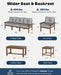3-Piece HDPE Outdoor Patio Furniture Conversation Set