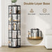 Black Rotating Five Tier Floorstanding Bookshelf Spin360