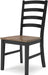 Wildenauer Rustic Armless Dining Chair, Set of 2, Black & Light Brown