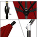 GSPT908302-5403 9' round Aluminum Market, Crank Lift, Push Button Tilt, Black Pole, Sunbrella Jockey Red Patio Umbrella, 9-Feet