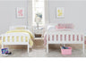 Airlie Twin over Full Bunk Bed, White, Wood Construction, Converts to Twin/Full, 4-Step Ladder, Guard Rails