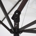 9' round Aluminum Outdoor Deck, Pool or Patio Umbrella, Crank Lift, Auto Tilt, Bronze Pole, White Olefin