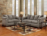 Aruca Sensations Microfiber Gray Sofa Loveseat Set