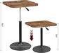 Bar Table, Height-Adjustable Pub Table 26.8-36.2 Inches, Cocktail Tables with Base, Counter Height Table for Small Space, Easy to Assemble, Rustic Brown and Black BTHR5501