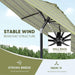 Patio Market Outdoor Table Umbrella with Push Button Tilt and Crank, Large Sun Umbrella with Sturdy Pole & Fade Resistant Canopy, Easy to Set