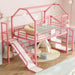 Twin Size Metal Loft Bed With UnderbedStorageShelves