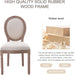French Country Dining Chairs Set of 4, Vintage Louis Chairs with Curved Backrest and Beautifully Carved Solid Wood Frame Farmhouse Dining Chairs for Living Room, Kitchen, Restaurant