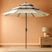 11Ft 3 Tiers Market Umbrella, Outdoor Table Umbrella for for Patio, Deck, Backyard (Light Beige)