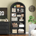 Arched Bookshelf, 75.8" Tall Arch Bookcase with Storage