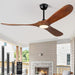 60 Inch Wooden Ceiling Fan Dimmable Lighting