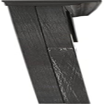 OSP Home Furnishings Farmhouse Basics King Headboard Only, Rustic Black Finish