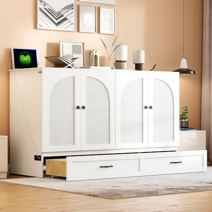 QueenSize Murphy Bed With IndustrialUSBPorts System