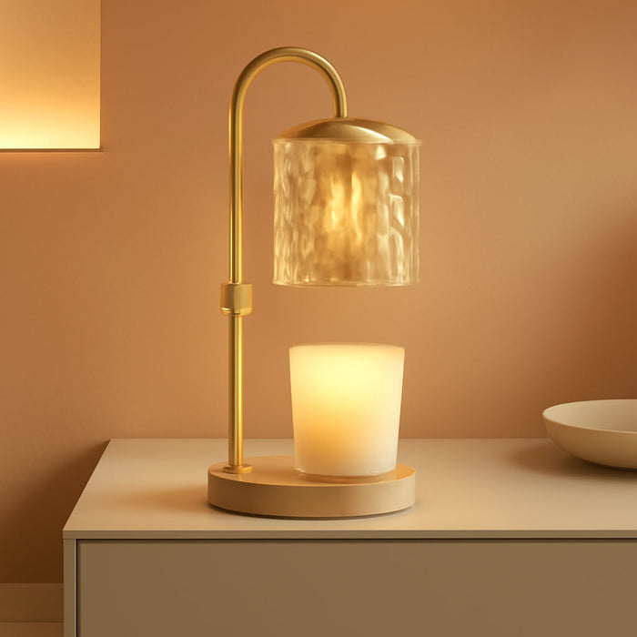Dimmable Candle Warmer Lamp with Timer, Height Adjustable Electric Candle Wax Warmer, Christmas Birthday Gifts for Women Mom, House Warming Gifts New Home Room Decor, Solid Wood Base