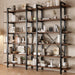 Bookshelf, Industrial Style Bookcase, Book Rack, Storage Rack Shelves in Living Room/Home/Office, Books Holder Organizer for Books/Movies (6-Tiers)