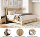 Signature Design by Ashley Galletyn Country Rustic Panel Bed, Foundation or Box Spring Needed, King, Light Brown