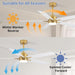 52'' Ceiling Fan with Lights and Remote, Low Profile Modern Ceiling Fan Gold, 6 Speed, Reversible, 3000K-6000K LED, Quiet DC Motor Ceiling Fans for Indoor Outdoor Bedroom Living Room