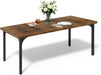 SeventyPointEight Inch Rustic Brown Farmhouse Dining Table
