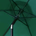 7.5' Patio Umbrella Outdoor Table Umbrella Tilt Crank Dark Green