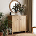 Sideboards Buffet Cabinet Wide Credenza Buffet Table with Adjustable Shelf, Modern Kitchen Accent Cabinet with Storage Compartments for Dining Room Living Room, Hallway, Oak Brown