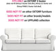 Cotton Ektorp 3 Seat Sofa Cover Slipcover Replacement Made for the IKEA Ektorp 3 Seat Sofa Cover(Cotton White)-Does NOT Fit Ektorp 3.5-Seat Sofa NOT Fit Uppland Series Sofa