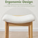 Vanity Stool with Saddle Cushion, 18 Inch Makeup Vanity Chair for Living Room, Morden Foot Stool Ottoman Piano Bench,Small Upholstered Bench for Bedroom, Beige