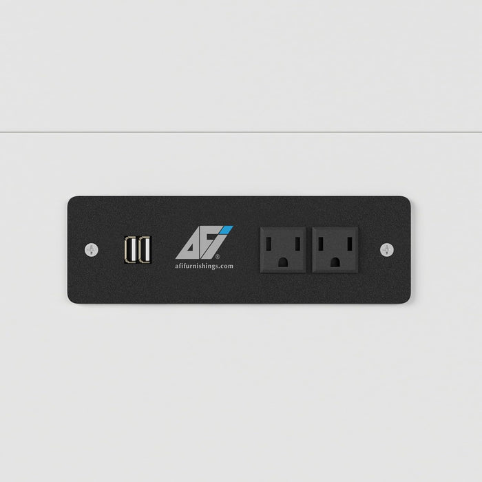 , Southampton Murphy Bed Chest Queen with 6" Mattress, Storage Drawer & Built-In USB Charger, White