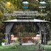12x14ft Gray Hardtop Gazebo UVProtected Patio Outdoor