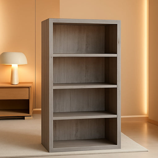 Taupe 48 Inches Bookcase Etagere Adjustable Shelves