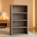 Taupe 48 Inches Bookcase Etagere Adjustable Shelves