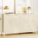 Fluted Buffet Cabinet with Storage, 55" Modern Sideboard Cabinet with 4 Doors, Credenza Accent Console Cabinet Coffee Bar Table for Living Room Dining Room Hallway, Natural