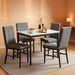 Dining Room Table Set 5 Piece Dining Table Set Marble Dining Table 4 Chair Dining Table Set for Kitchen Living Room Breakfast Small Spaces (White & Grey)