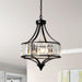 Black Modern Farmhouse Crystal Chandelier Living Room