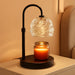 Candle Warmer Lamp with Timer Dimmer, Electric Candle Warmer with Adjustable Height for Home Decor, Christmas Birthday Gifts for Women Men Mom, Wax Melter for All Jar Sizes, 2Bulbs,Black