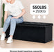 Black Storage Ottoman Bench for Bedroom, Folding Velvet Chest with Benches Foot Rest Stool, Large Long Shoes Chest for Bedroom, Living Room, 43.3"X15.7"X15.7"