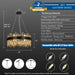 Black Crystalline Chandelier With 12 Lights 20Inch