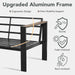 Aluminum Outdoor Patio Furniture Set 4 Pieces Dark Gray