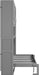 Twin Murphy Bed UltraSpaceSaving Cabinet Shelves Gray