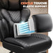 Big and Tall Office Chair with Upgrade Footrest, Heavy Duty Gaming Chair High Back Executive Chair with Spring Lumbar Support for Lower Back Pain Relief, 150°Reclining Adjustable Armrests
