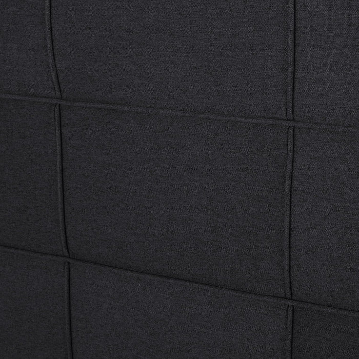 King Size Upholstered Headboard with Tufted Waffle Stitching Design, Adjustable Height, Modern Style, Perfect for Bedroom (Black)