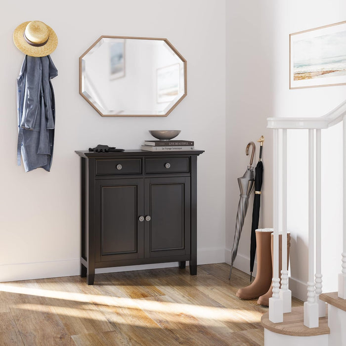 36 Inch Hickory Brown Storage Cabinet With Drawers