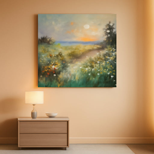 Canvas Wall Art for Living Room Wall Decor for Bedroom Office Decorations Vintage Farmhouse Wildflower Wall Paintings Nature Landscape Picture Artwork Aesthetic Home Decor Ready to Hang