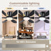 Ceiling Fans with Lights,42" Low Profile Ceiling Fan with Light and Remote Control,Flush Mount, Reversible, Dimmable, Noiseless, Black Ceiling Fan for Bedroom