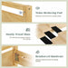 Full Size Solid Wood Bed Frame with Headboard, Minimalist Platform Bed with Wood Slats Support/No Box Spring Needed/Easy Assembly/Noise-Free, Natural