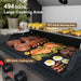 Brand-Man 4 Burner Propane Gas Grill with Infrared Side Burner, 52,000 BTU Total BBQ Grill with Porcelain-Enameled Cast Iron Diamond-Pattern Grates & Griddle for Outdoor Barbecue Grilling