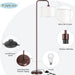 LED Floor Lamp for Living Room, 3 Color Temperature, with Foot Switch, 9W Bulb Included, Oil Rubbed Bronze