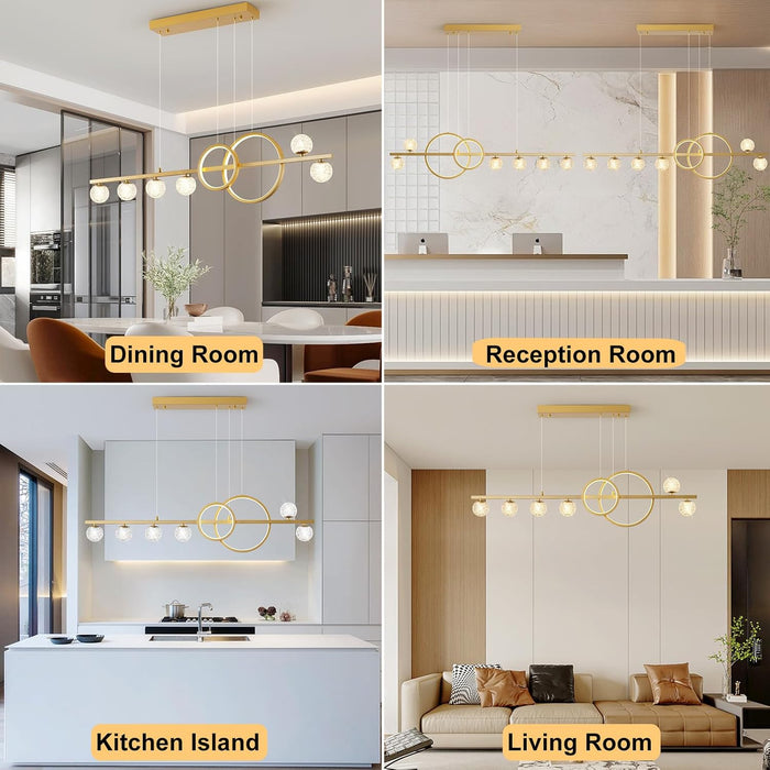Gold Dimmable LED Chandelier Pendant Lighting Dining