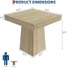 Square Dining Table For Four ThirtyOnePointFiveInch Pedestal