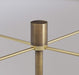 Stowe Floor Lamp with Antique Brass Finish, Modern Style, 61" Height, 19" Width, 19" Depth