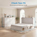 White Queen Murphy Bed Cabinet With USBChargingModule